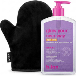 B. Tan Glow Your Own Way Self Tan Gel Dark Σώματος 473ml + Glove