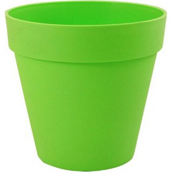 Sic Plast Deco Γλάστρα Εξωτερικού Χώρου Στρογγυλή Πλαστική Lime 22x21cm 7532027904