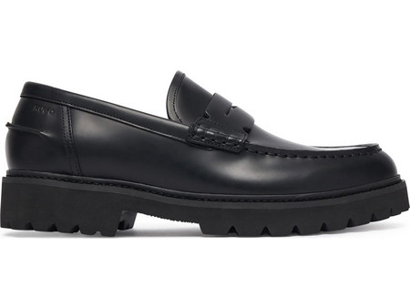 Hugo Draven Ανδρικά Μοκασίνια Loafers Δερμάτινα Μαύρα 50573677-001