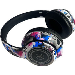 Graffiti A8 Ασύρματα Bluetooth Ακουστικά Over Ear Πολύχρωμα Λευκά