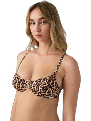 Minerva Gisela Bikini Top Animal Print Καφέ 90-9218B