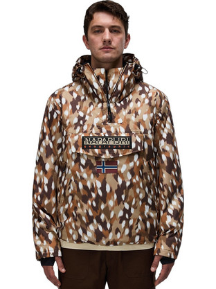 Napapijri Αθλητικό Ανδρικό Μπουφάν Χειμωνιάτικο Pullover Καφέ NP0A8AHXFDW1