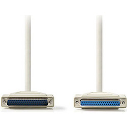 Nedis CCGP52110IV20 Καλώδιο Angle 90° RS-232 DB25 Male to RS-232 DB25 Female 2m White