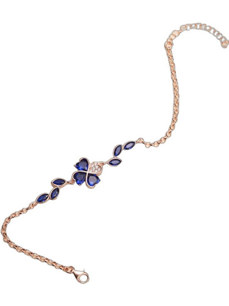 Heliophilia Silver Γυναικείο Βραχιόλι Αλυσίδα Γούρι από Ασήμι Ροζ Χρυσό 155VRN5398