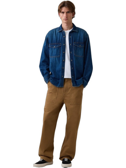 Gap 90s Ανδρικό Παντελόνι Loose Εφαρμογή Καφέ 907829001