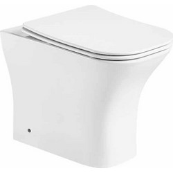 Bianco Ceramica Delia Λεκάνη Τουαλέτας Δαπέδου Rimless Πίσω Σιφώνι χωρίς Καζανάκι με Κάλυμμα Slim Soft Close Λευκή DL13000SC-300