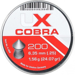 Umarex Cobra Pointed Ribbed Βολίδες Pellets Αεροβόλου 6.35mm 1.56g / 24.07gr 200τμχ 121-258