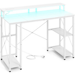 Costway Γραφείο Υπολογιστή Ξύλινο 87x50x120cm JV14502DE-WH