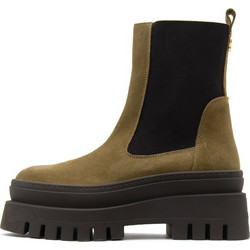 Steve Madden Γυναικεία Μποτάκια Chelsea Suede Ταμπά με Χοντρό Χαμηλό Τακούνι 11002679-KIO