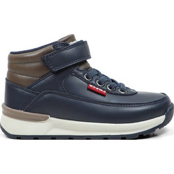 Levi's Ascot Παιδικά Μποτάκια Navy Μπλε Δερμάτινα με Σκρατς VASC0134S-0040