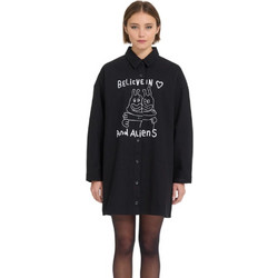 Volcom Ozzy Mini Καθημερινό Φόρεμα Σεμιζιέ Μαύρο B1332602-BLK