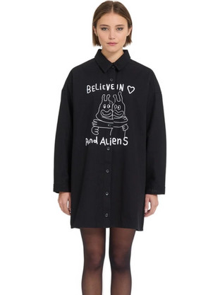 Volcom Ozzy Mini Καθημερινό Φόρεμα Σεμιζιέ Μαύρο B1332602-BLK