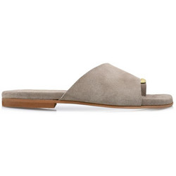Tsakiris Mallas Γυναικεία Σανδάλια Suede Γκρι W41004151-547