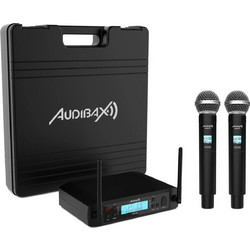 Audibax AWM 201 Receiver Σετ 2 Ασύρματα Μικρόφωνα Χειρός