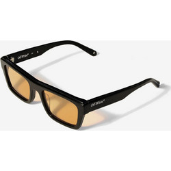 Off White 1038 1020 Γυαλιά Ηλίου Τετράγωνα Κοκάλινα Μαύρα με Πορτοκαλί Φακό