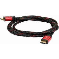 Dynavox Καλώδιο HDMI 1.4 Braided HDMI Male to HDMI Male 3m Black Red 207575