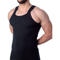 Lord Αμάνικα Ανδρικά Φανελάκια Βαμβακερά 2Pack Μαύρα 8701