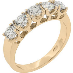 Million Diamonds Γυναικείο Δαχτυλίδι Σειρέ Μισόβερο από Xρυσό 14K με Διαμάντι LGD23835