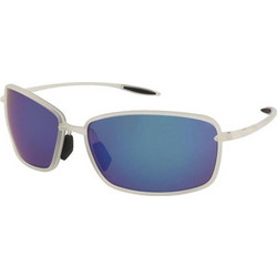 Maui Jim MJ0371S 003 Ανδρικά Γυαλιά Ηλίου Ορθογώνια Μεταλλικά Λευκά με Μπλε Φακό