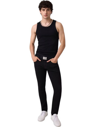 Guess G12 Ανδρικό Τζιν Παντελόνι Ελαστικό Skinny Εφαρμογή Μαύρο M5YA0FD6311-INBO