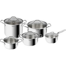 Tefal Σετ Μαγειρικά Σκεύη από Ανοξείδωτο Ατσάλι 5τμχ B864SA74