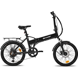 Sharp BK-FD03-EB Σπαστό Ηλεκτρικό Ποδήλατο Πόλης 20" 250W με 6 Ταχύτητες και Δισκόφρενα Μαύρο