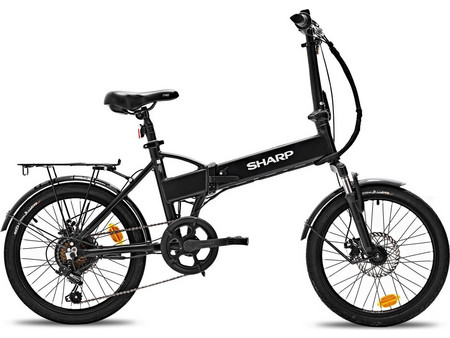 Sharp BK-FD03-EB Σπαστό Ηλεκτρικό Ποδήλατο Πόλης 20" 250W με 6 Ταχύτητες και Δισκόφρενα Μαύρο