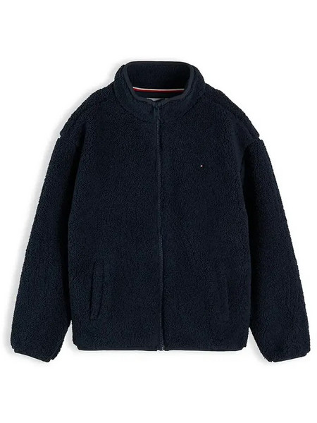 Tommy Hilfiger Παιδική Ζακέτα Fleece με Φερμουάρ Navy Μπλε KB0KB10634-C1G