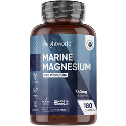 WeightWorld Marine Magnesium & Vitamin B6 360mg 180 Κάψουλες