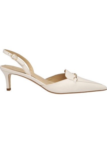 Michael Kors Γόβες Slingback Δερμάτινες με Τακούνι Στιλέτο Εκρού 40R5LEMP1L-289