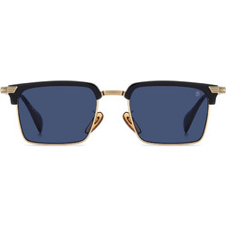 David Beckham DB1227GS 2M2A9 Ανδρικά Γυαλιά Ηλίου Τετράγωνα Μεταλλικά Χρυσά με Μπλε Φακό