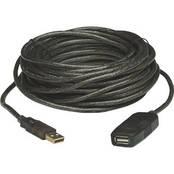 Manhattan 150248 Καλώδιο USB-A Male 2.0 to USB-A Female 10m Black