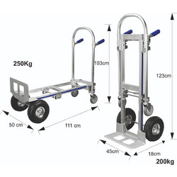 KARFW85 Καρότσι Μεταφοράς Πτυσσόμενο έως 250kg Αλουμινίου