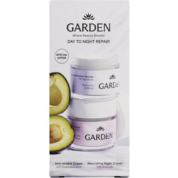 Garden Day to Night Repair Anti-Wrinkle Face & Eyes Cream 50ml + Avocado Nourishing Face & Eyes Night Cream 50ml