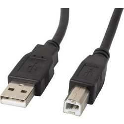 Lanberg CA-USBA-10CC-0005-BK Καλώδιο USB-A Male 2.0 to USB-B Male 0.5m Black
