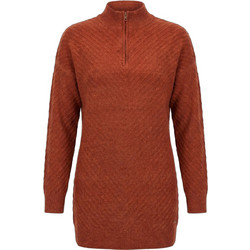 Funky Buddha Mini Καθημερινό Φόρεμα Πλεκτό Rusted FBL014-102-13