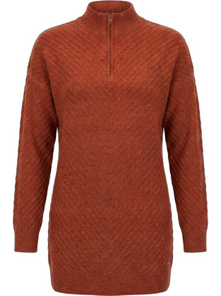 Funky Buddha Mini Καθημερινό Φόρεμα Πλεκτό Rusted FBL014-102-13