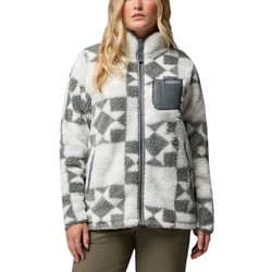 Columbia West Bend Γυναικεία Ζακέτα Fleece Μακριά με Φερμουάρ Εκρού Γκρι 2085854-309