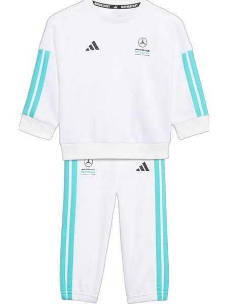 Adidas Mercedes-Amg Petronas F1 Team Βρεφικό Σετ Φόρμας Χειμωνιάτικο Λευκό Τιρκουάζ KE5934