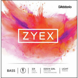 D'Addario Zyex DZ614 Χορδή Κοντραμπάσου E Light Tension 3/4