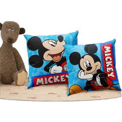 Klotsotiras Mickey Παιδικό Διακοσμητικό Μαξιλάρι 100% Βαμβάκι Γαλάζιο 40x40cm