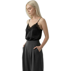 Helmi Γυναικείο Χειμερινό Lingerie Top Σατέν Μαύρο 58-03-100