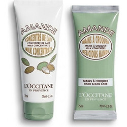 L'Occitane Amande Almond Body Milk 75ml + Hand Cream 75ml