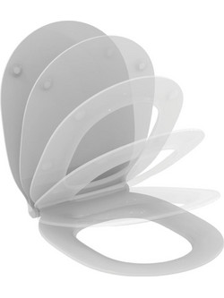 Ideal Standard Connect Air Καπάκι Λεκάνης Οβάλ Πλαστικό Slim Soft Close Λευκό 44.5x36.5cm E036601