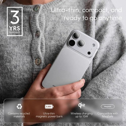 Vonmahlen Evergreen Mag Magsafe Power Bank 5000mAh 20W με Θύρα USB-C White