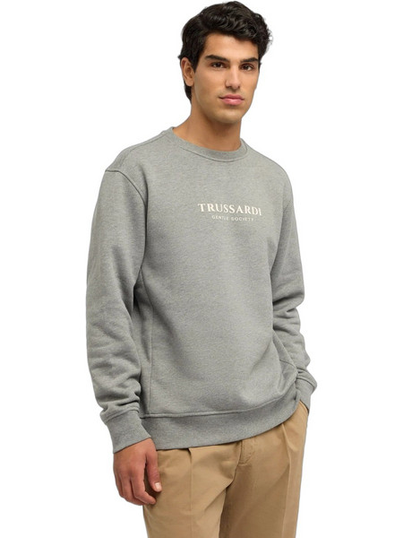 Trussardi Gentle Society Lettering Ανδρικό Φούτερ Γκρι