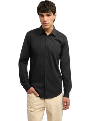 Trussardi Ανδρικό Πουκάμισο Μαύρο MS101T13/BLACK