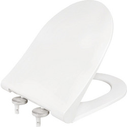 Elvit Καπάκι Λεκάνης D-Shape από Βακελίτη Slim Soft Close Λευκό 42x35cm 0407-ELVIT