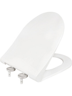 Elvit Καπάκι Λεκάνης D-Shape από Βακελίτη Slim Soft Close Λευκό 42x35cm 0407-ELVIT