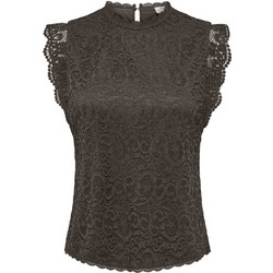 Lace Γυναικείο Καλοκαιρινό Top Σοκολατί 15371696